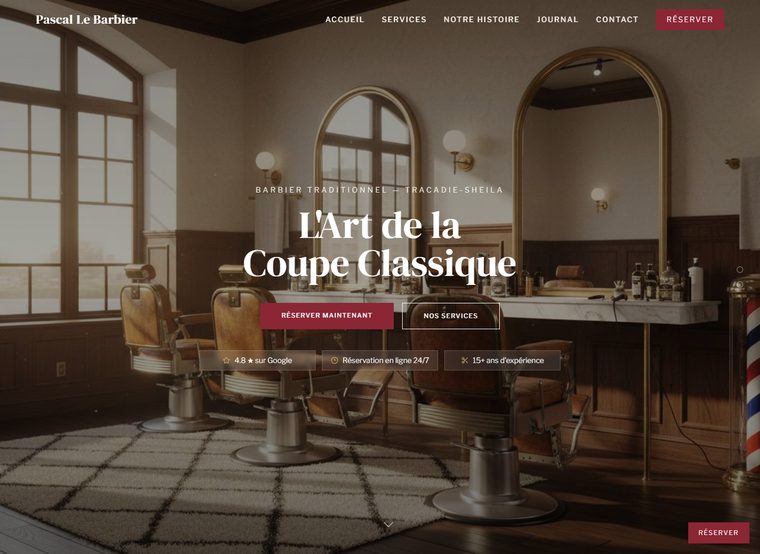 Barbershop website sample build